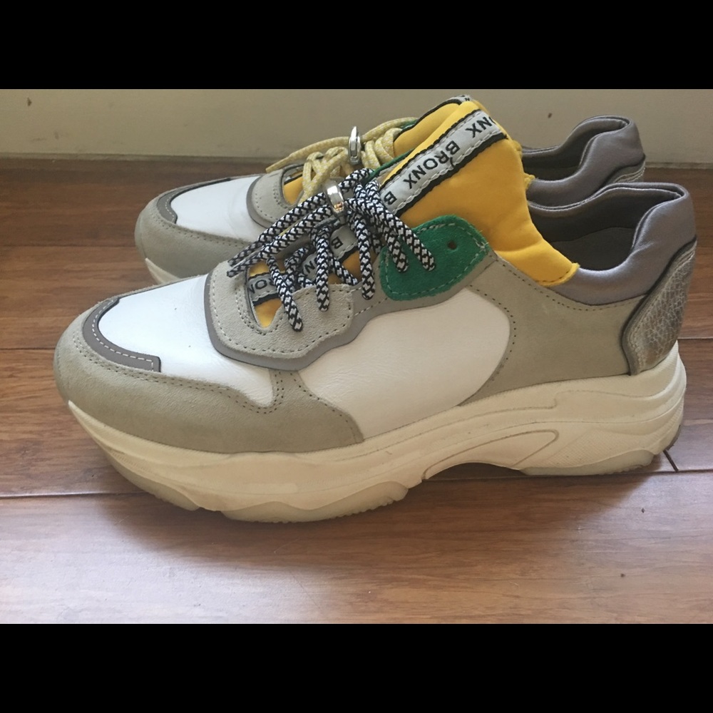 Bronx Baisley Yellow/Green/Silver Chunky Sneakers - Picture 6 of 8
